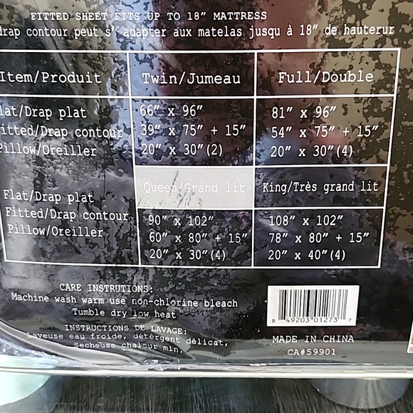 Queen Bamboo Essence Printed Sheet Sets – 6 pcs - Picture 4 of 6